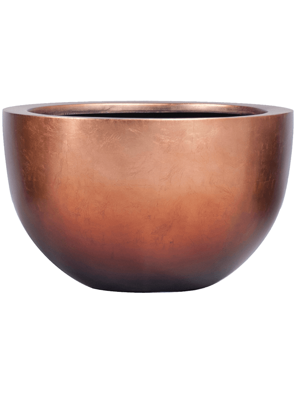 Baq Metallic Silver leaf Bowl matt copper, 45x27cm