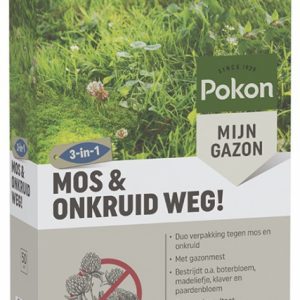 Mos & Onkruid Weg! voor gazon - Pokon